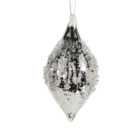 Shiny Silver Beaded Droplet - Silver