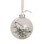 White Floristry Filled Bauble - Clear