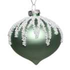 Sage Green Beaded Bauble - Green