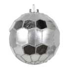 Silver Geometric and Sequin Bauble - Silver