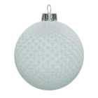 Glitter Frosted Bauble - White