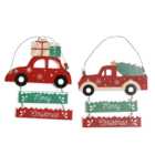 Hanging Wooden Merry Christmas Decoration
