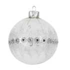 Clear Glass Embellished Bauble - Clear
