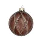 Chocolate Glitter Wrapped Bauble - Brown