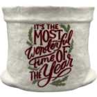 Most Wonderful Time of the Year Planter - White