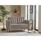 Furniture Box Jaycee 2 Seater Living Room Mink Light Grey Velvet Sofa