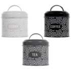 Set of 3 Geo Triangle Canisters