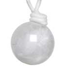 Feather Filled Festive Bauble - Clear