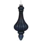 Pointed Glitter Bauble - Navy