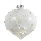 Pearl Embellished Bauble - White