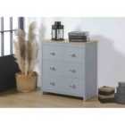 SleepOn Wooden 4 Drawer Chest Of Drawers Bedroom Furniture Grey