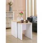 SleepOn Wooden Nest Of Tables Available In White/Oak