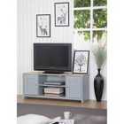 SleepOn Large Wooden Tv Unit Available In Grey/Oak