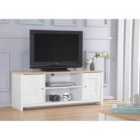 SleepOn Large Wooden Tv Unit Available In White/Oak