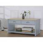 SleepOn Wooden 2 Drawer Coffee Table Available In Grey/Oak