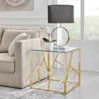 Furniturebox Amalfi Gold Side Table