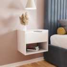 GFW Harmony White Wall Mounted Bedside Table Set of 2