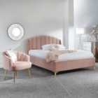 GFW Pettine End Lift King Size Blush Pink Ottoman Storage Bed
