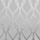 Arthouse Sequin Trellis Grey and Silver Wallpaper