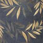 Arthouse Luxury Leaf Navy and Champagne Gold Wallpaper
