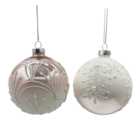 Blush and White Ombre Bauble