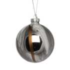 Midnight Fantasy Marble Bauble - Silver