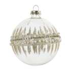 Champagne Glittered Bauble - Champagne
