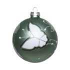 Butterfly and Floristry Bauble - White