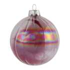 Purple Feather Filled Bauble - Purple