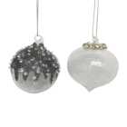 Clear Beaded Top Bauble - Clear