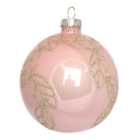 Shiny Pink Champagne Glitter Bauble - Pink