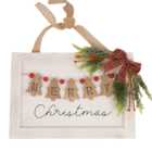 Merry Christmas Hanging Wall Plaque - Neutral