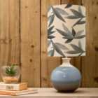 Neso Table Lamp with Silverwood Shade