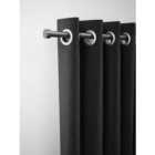 Rothley Extendable Curtain Pole Kit with Solid Orb Finials - Shiny Gun Metal