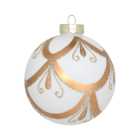 Bauble With Copper Details - White