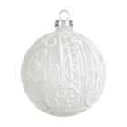 Frosted Swirl Bauble - White