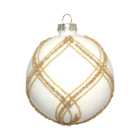 Ivory Beaded Detail Bauble - White