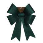 Green Glitter Bow - Emerald / XL