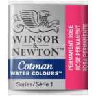 Winsor and Newton Cotman Watercolour Half Pan Paint - Permanent Rose