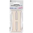 Adhesive Wooden Letter - H