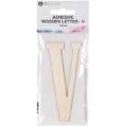 Adhesive Wooden Letter - V