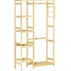 Portland Natural Bamboo Clothing Rack with Shelf