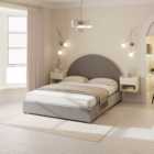 GFW King Grey Eldon Side Lift Ottoman Dome Bed