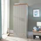 GFW Kendal 2 Door Single Drawer Grey Wardrobe