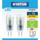 Pack of 2 Status LED G4 Capsule Pearl Lightbulbs