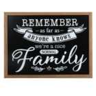 Chalkboard Style Family Quote Sign - Black