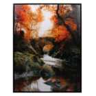 Autumnal Forest Framed Canvas - Orange
