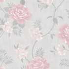 Muriva Rosalind Floral Pink Wallpaper