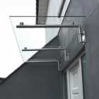 Monster Shop Silver Glass Door Canopy and Brackets 80 x 180cm