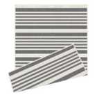 Duo Weave Indoor/Outdoor Rug 120x170cm Modern Stripes Grey